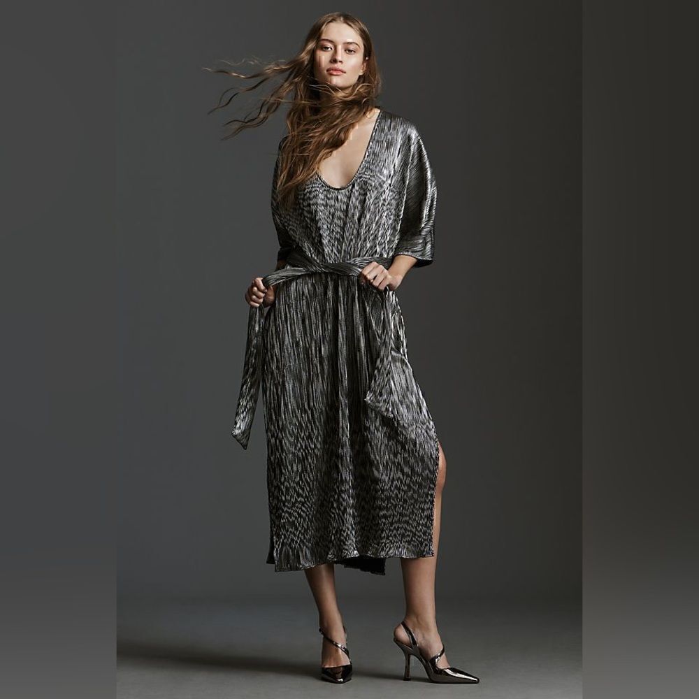 Jen's Pirate Booty Elixir Grand Kaftan Dress Silver One Size